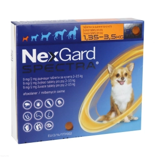 NexGard Spectra XS (1,35-3,5kg) 3 tablety