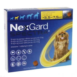 NexGard Spectra S (3,5-7,5kg) 3 tablety