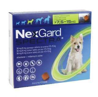 NexGard Spectra M (7,5-15kg) 3 tablety