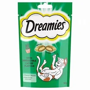 Dreamies kočka pochoutka catnip 60g