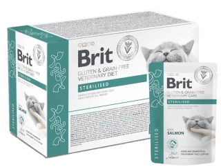Brit VD Cat Pouch fillets in Gravy Sterilised 12x85g