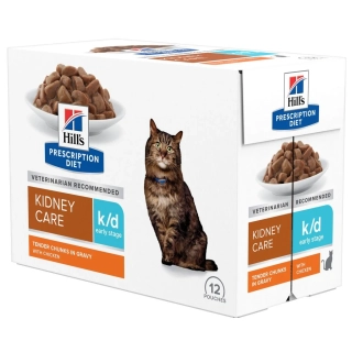 Hill's Fel. PD K/D Kidney Care+Early Stage kapsa 12x85g