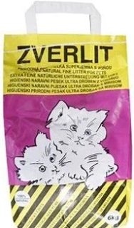 ZVERLIT fialový super jemná s vůní Podestýlka kočka 6kg