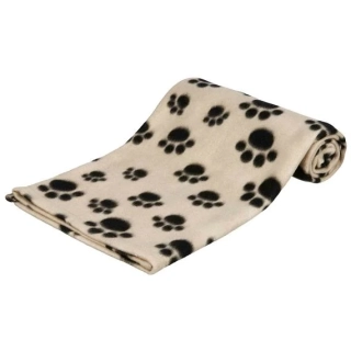 Deka pro psy BEANY hnědá a černé tlapky 100x70cm TR